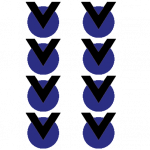 Helm - Sticker - V - Blau