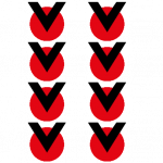 Helm - Sticker - V - Rot